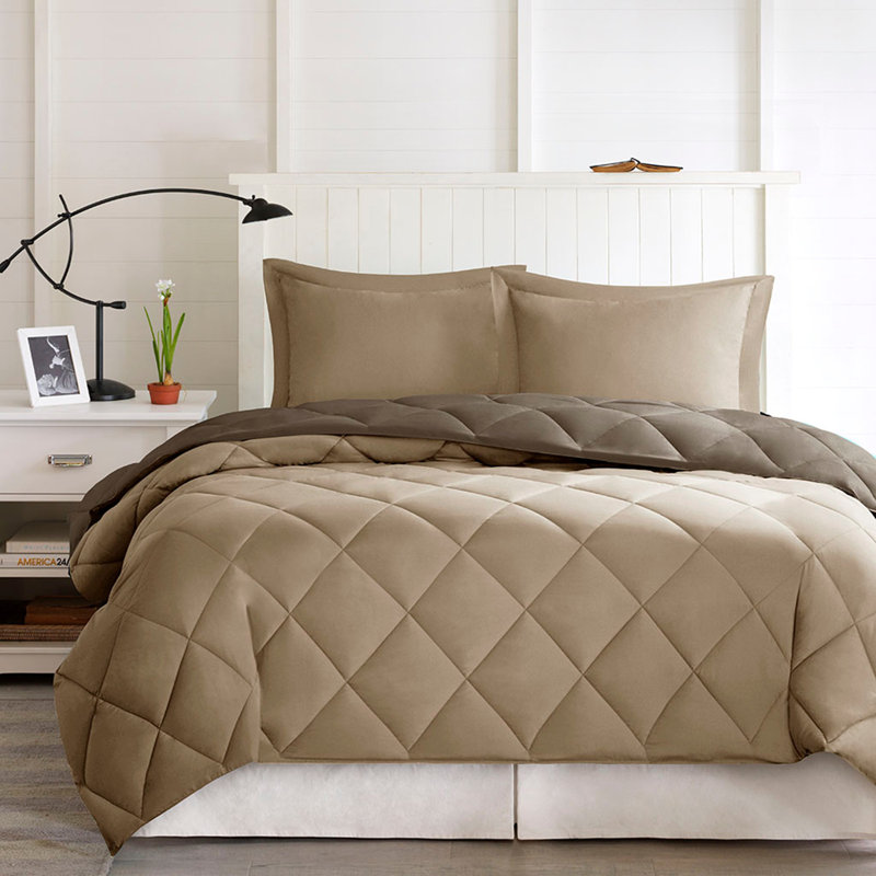 Ensemble d'édredon en duvet synthétique réversible 3M Scotchgard