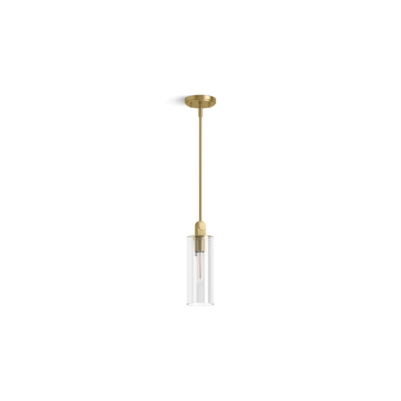 Crue 4 In. Pendant, Brushed Brass