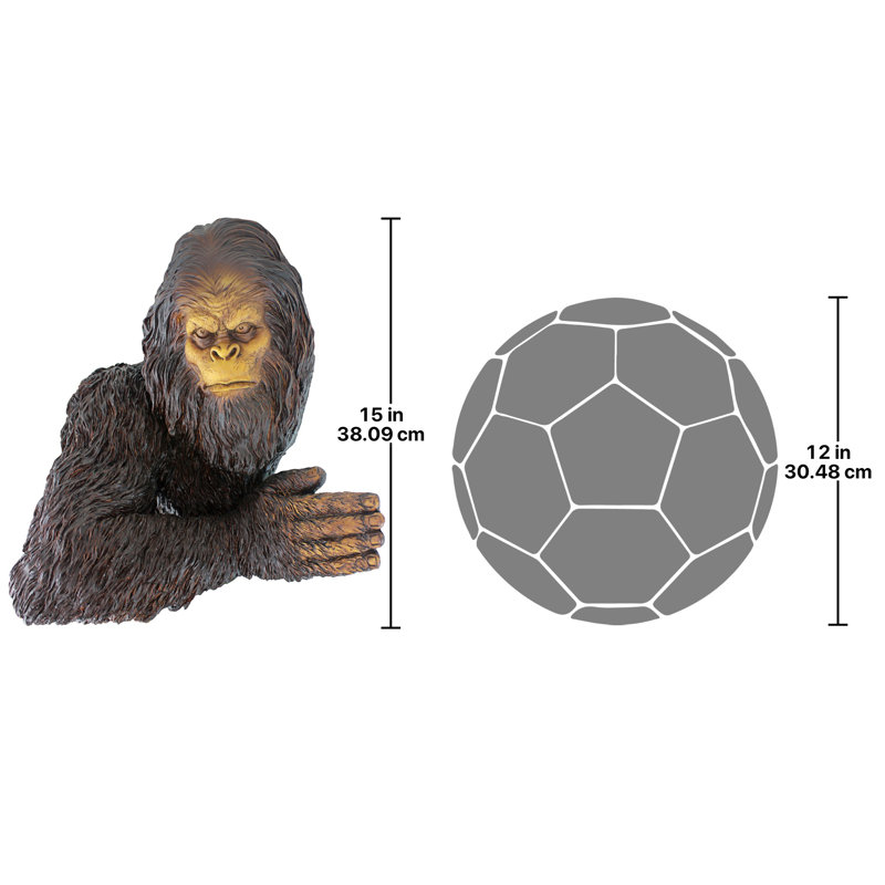 Bigfoot the Garden Animals Weather Resistant UV Resistant Polyresin Garden Statue