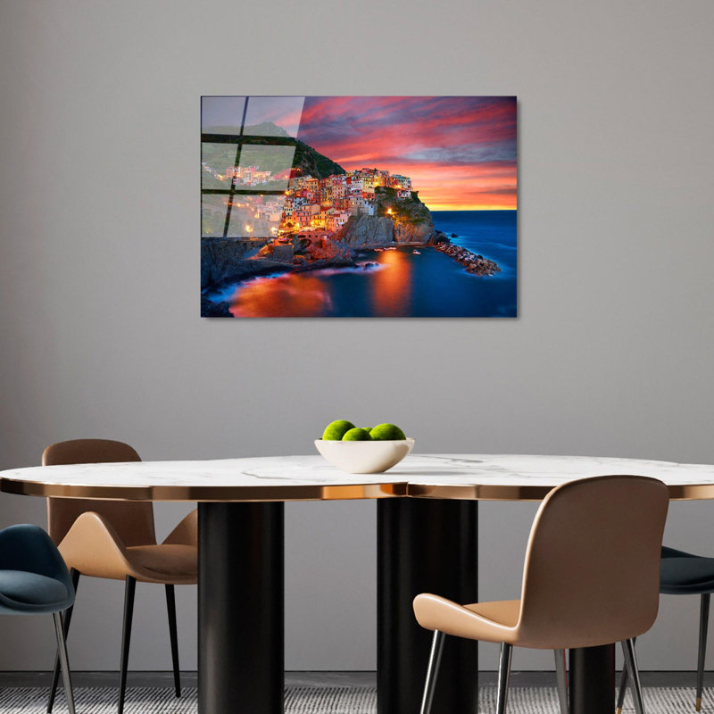 Elegant Decorative Tempered Glass Painting, 19.7 x 27.6 Inches | 100% Tempered Glass, Thickness: 0.16 Inches | Perfect for Home Decor, Living Room, and Office | Stunning Art Piece with Modern Aesthetic