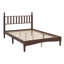 Lit plateforme en bois avec tête de lit en forme de gourde, lit plateforme de style rétro avec support à lattes en bois-205690177
