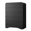 Commode 6 tiroirs Catoe, noire-1785593768