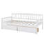 Lit de jour simple en bois de pin avec plateforme de 10 lattes de soutien-179508806