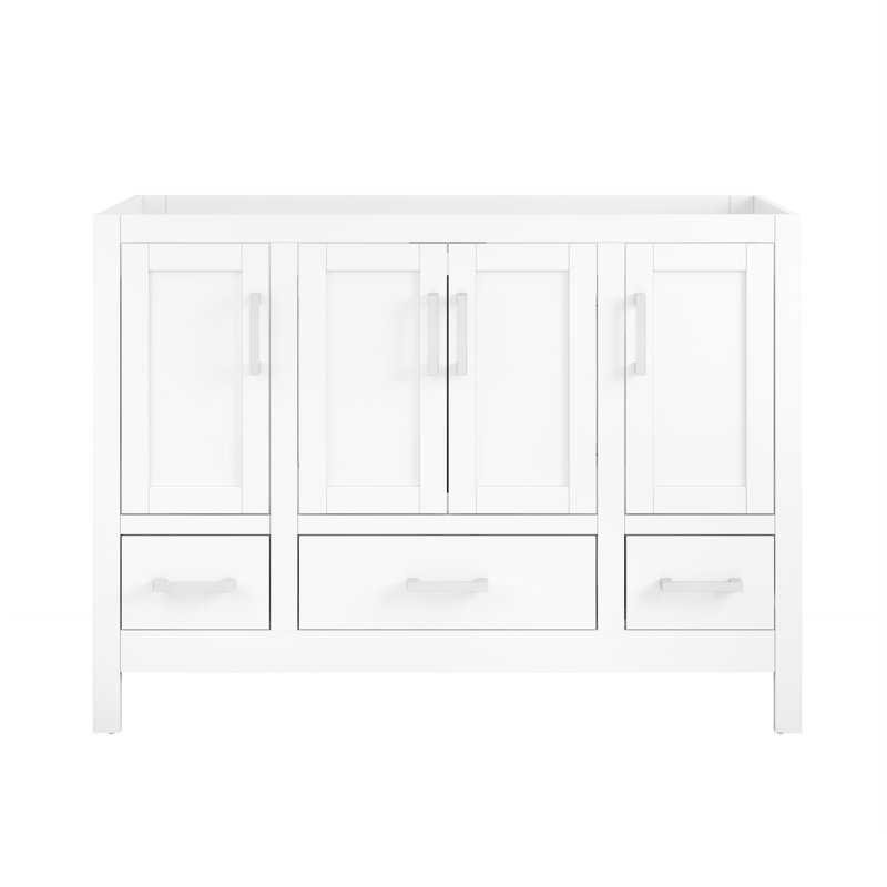 Armoire de salle de bain 30 po sans comptoir en finition blanche (prête à assembler), 30" W x 18" D x 34" H