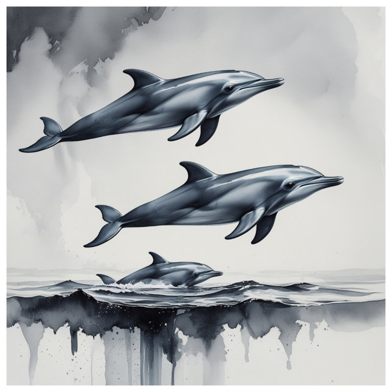 Jumping Dolphins Ocean Scene Comforter, Twin Extra Long