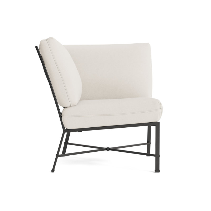 Venetian Outdoor Patio Sectional, Fusion Natural, Textured Pewter