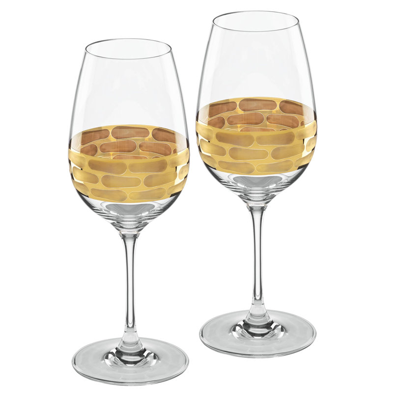 Truro Handmade Wine Glass, Gold