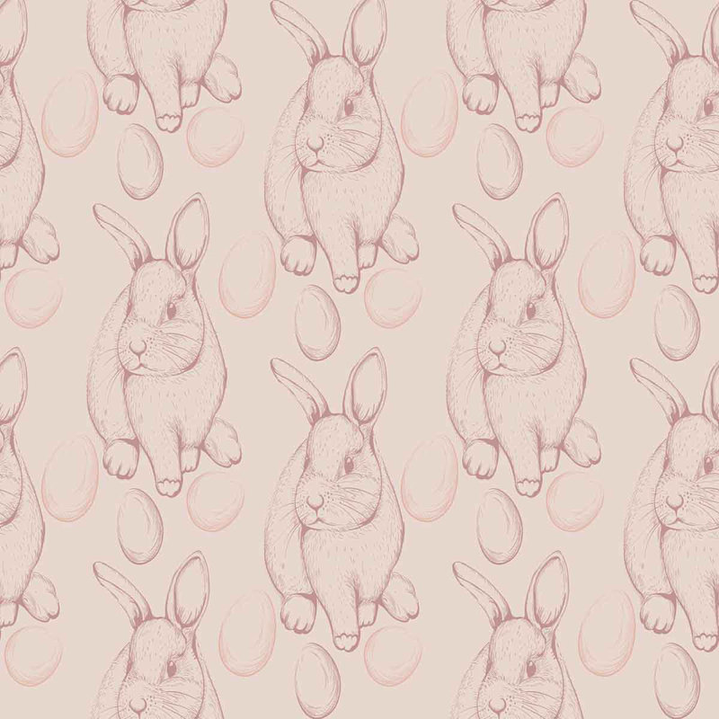 Easter Bunny 96" L X 24" W Peel And Stick Wallpaper N07039
