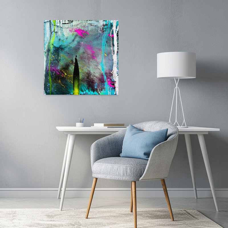 Art contemporain, art contemporain abstrait, H 24 po x l 24 po