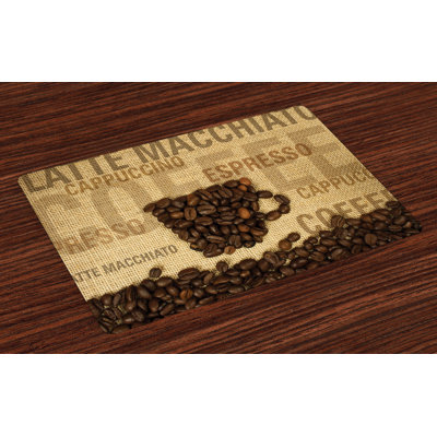 Ashvik Coffee Beans Shaped Mug Placemat