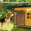 Niche pour chien d'extérieur avec structure en acier anti-mastication, niche en bois