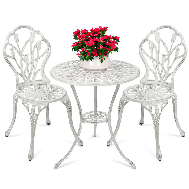 Ensemble bistro 3 pièces Fleur De Lis Living, Blanc