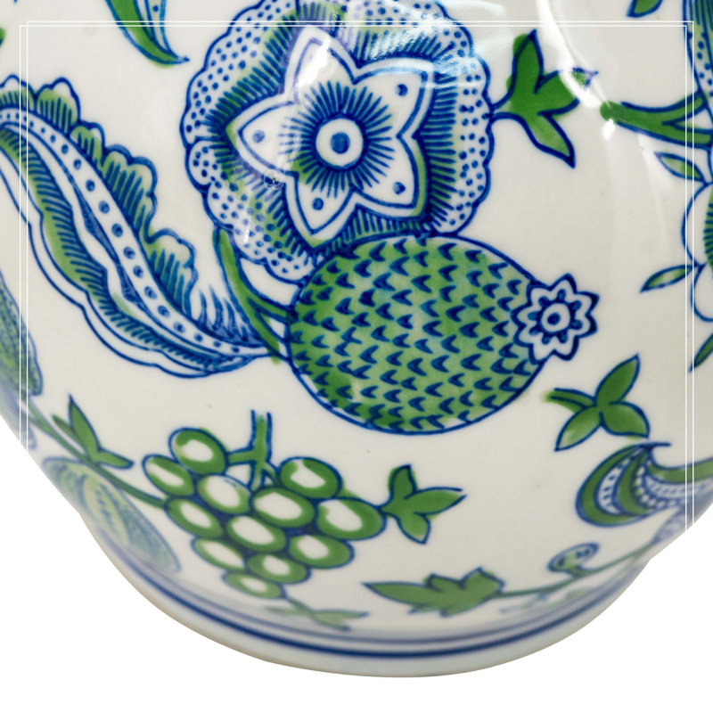 Vase en porcelaine D6.9x13.4 "