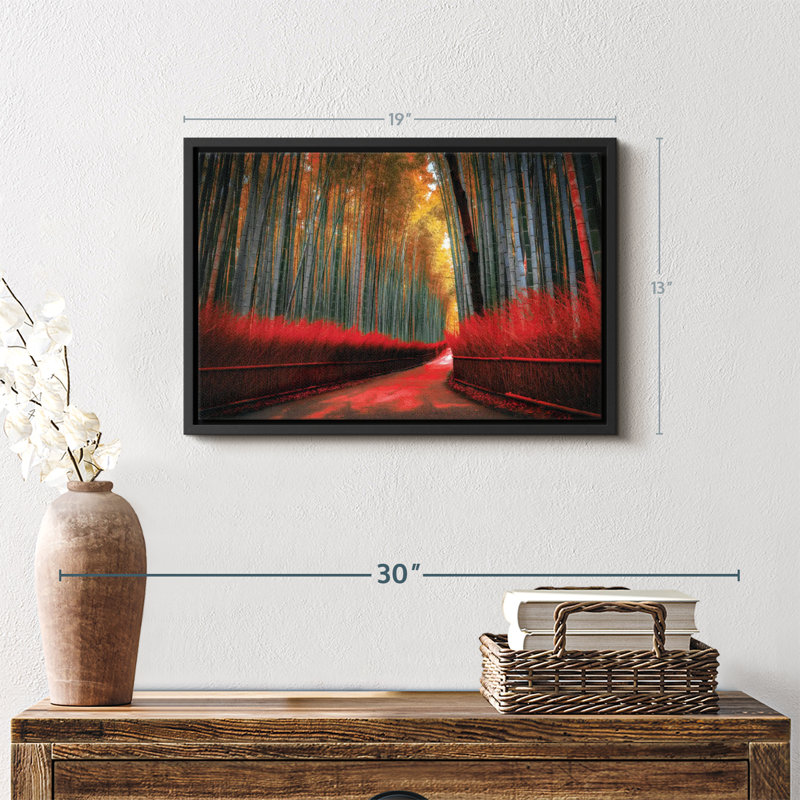 Impression sur toile Arashiyama Bamboo Trail, H 13 po x l 19 po
