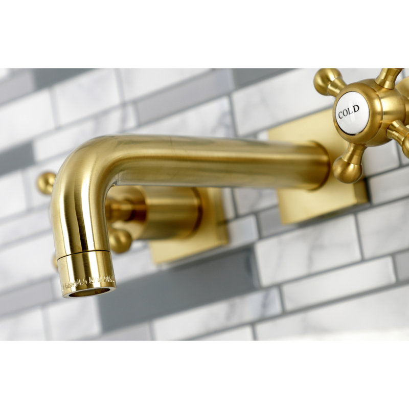 Robinet de salle de bain mural Metropolitan, Laiton brossé
