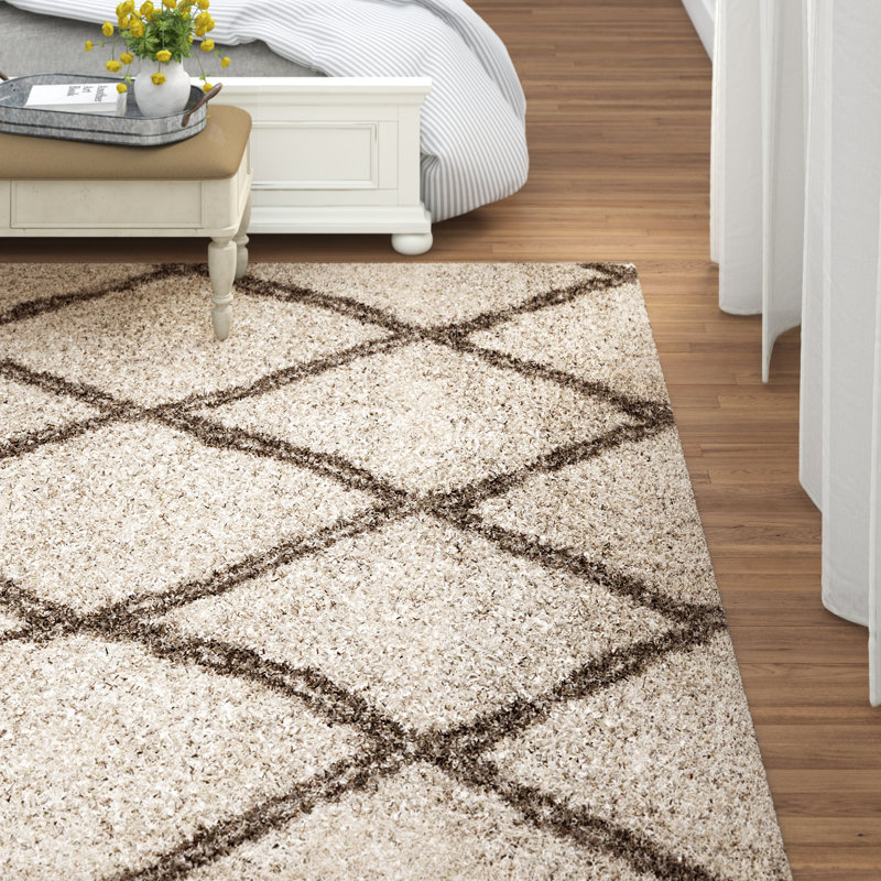 Rizco Shag Performance Geometric Rug, Rectangle 5' x 7'