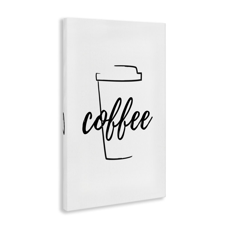 Art mural sur toile Minimal Coffee Cup par Martina Pavlova, H 36 po x l 24 po