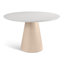 Modern Brazilian Mona Glass Top Round Dining Table