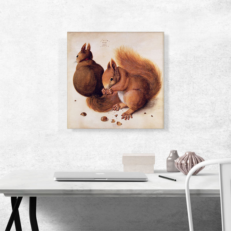 «Squirrels 1512» par Albrecht Dürer, reproduction d'art sur toile tendue, H 18 po x l 18 po x 1,5 po