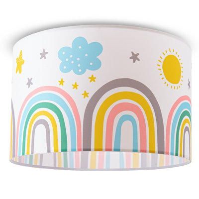 Klara Fabric Flush Ceiling Light