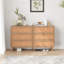 Commode double en rotin avec 6 tiroirs, commode moderne pour chambre à coucher | Idée de cadeau