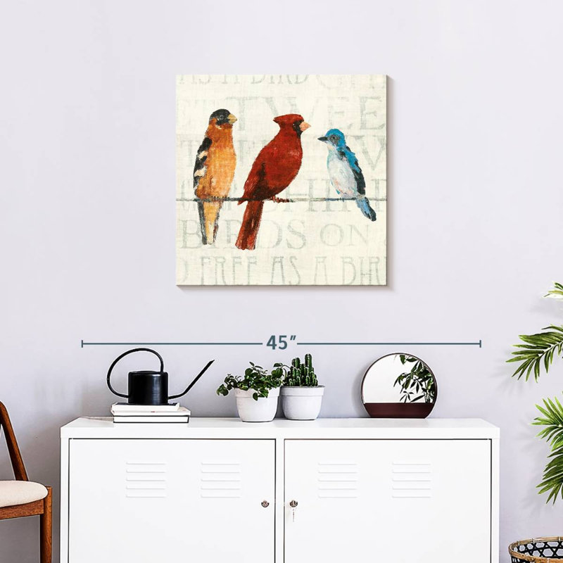 Brampt The Usual Suspects Bird Line I, 24'' H x 24'' W