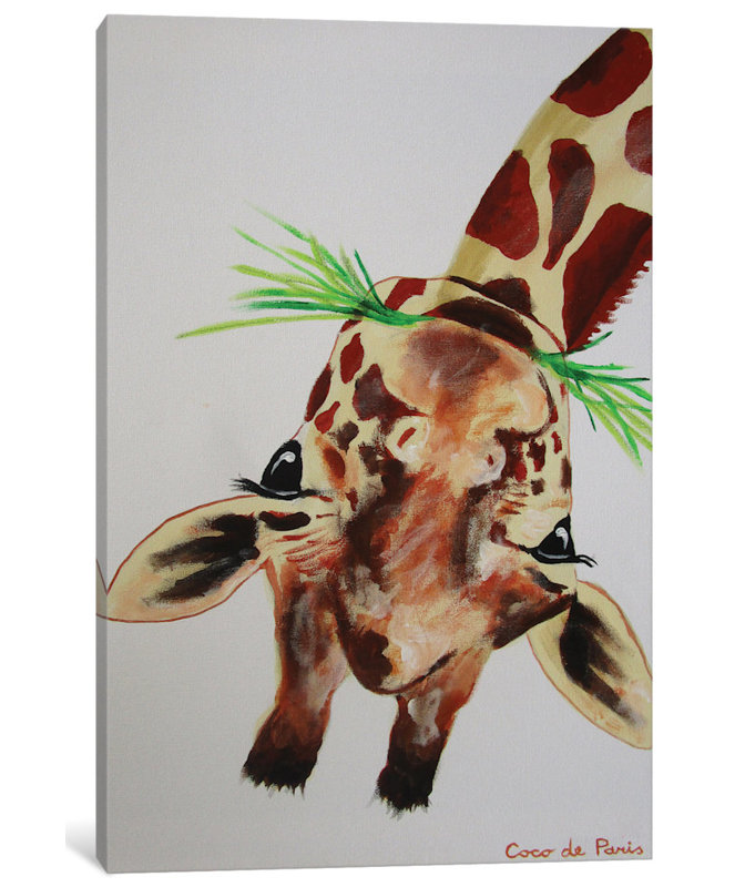 « envers giraffe », peinture sur toile tendue, H 40 po x l 26 po x P 1,5 po