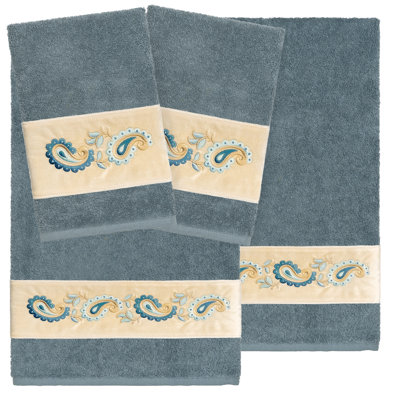  Ensemble de serviettes 4 pièces 100% coton turc