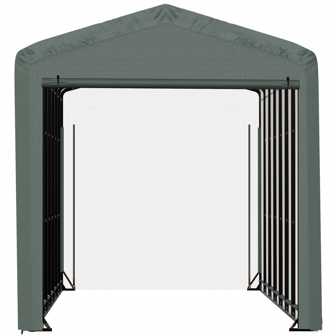 ShelterTube Wind and Snow-Load Rated Garage, 14x36x16 Green ShelterLogic