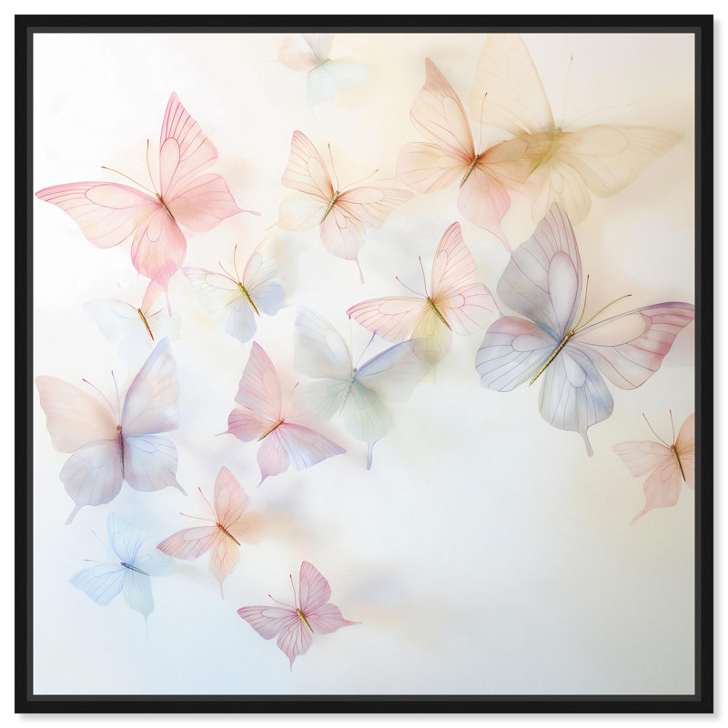 Art sur toile «Gossamer» par Art Remedy, H 41 po x l 41 po x P 1,8 po, Cadre flottant noir