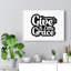 Give A Little Grace Black Outlined - Wrapped Canvas Print-923085022