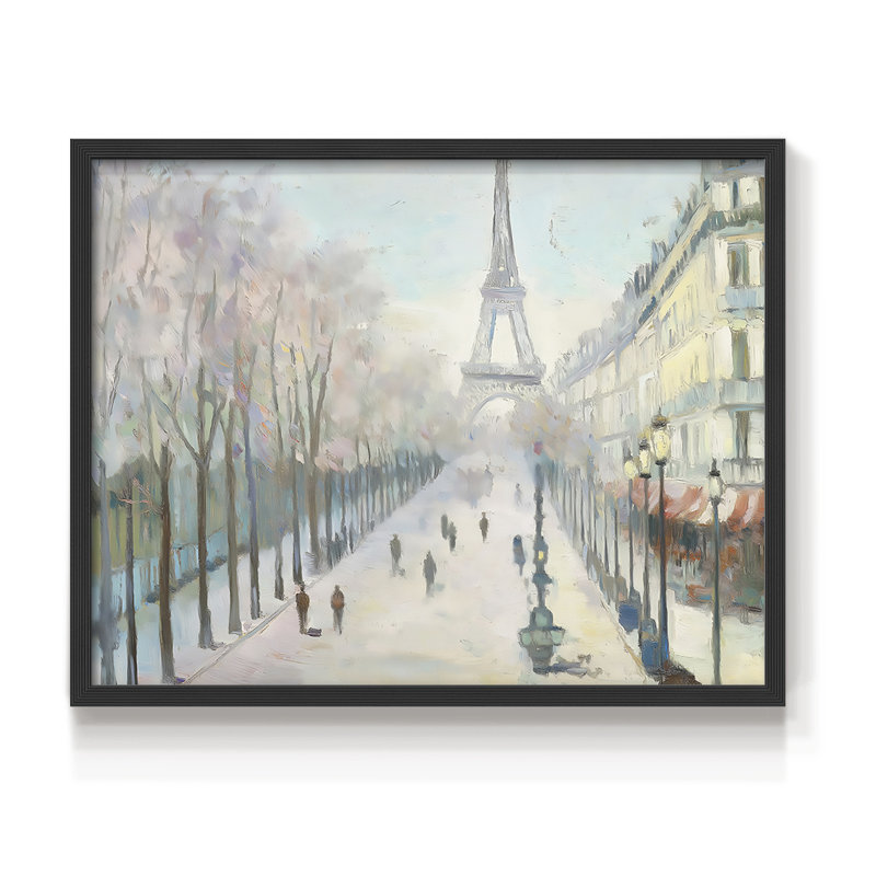 Landscape Series-L -Framed Print - Restickable, 11" H x 14" W, Black