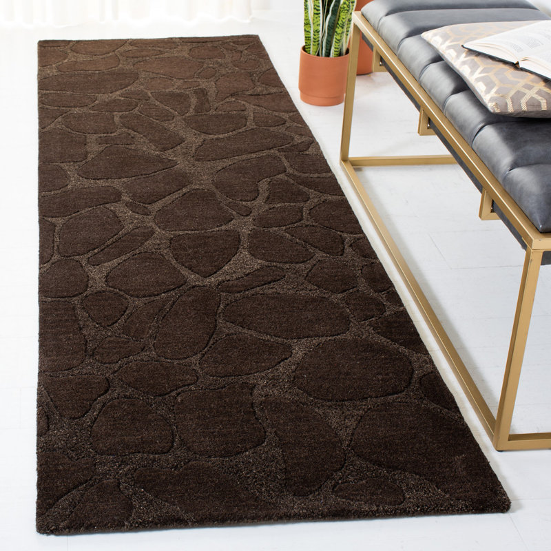 Soho Hand Tufted Wool And Viscose Abstract Rug, Runner 2'6" x 8'