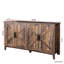 Armoire avec 4 portes et 4 tablettes ouvertes, armoire de rangement autoportante pour plancher-490966265