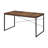 Blessn Industrial Rectangular Console Table with Metal Leg in Weathered Oak & Black