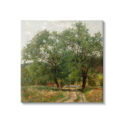Dirt Road Path Trees Rural Detailed Painting