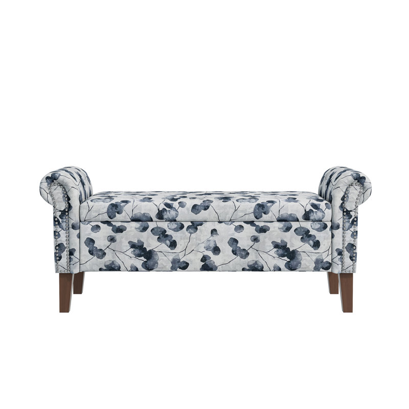 Banc de rangement avec accoudoirs roulés Wallen