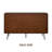 NTC MOSSIC Sideboard 3 Doors Natural Rattan Storage Cabinet, Buffet with Metal Legs, Boho Accent Cabinet for Living Room, Dining Room, and Entryway, Effortless Assembly-2091290731