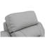 Fauteuil inclinable en cuir gris avec base lombaire en acier inoxydable Global United
