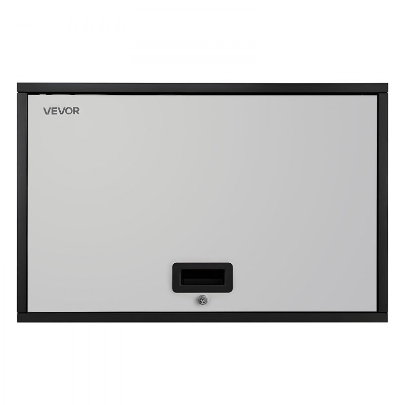Metal Wall Cabinet, 27.56W x 12.01D x 19.69H Inch, Floating Garage Tool Cabinet with Up-Flip Door and Shelf, 240 lbs Load Capacity, Fit for Garage, Basement, Kitchen, Warehouse Assembly Required