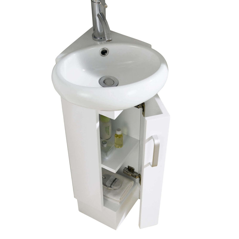 Ensemble de meuble-lavabo simple Jorren, Blanc