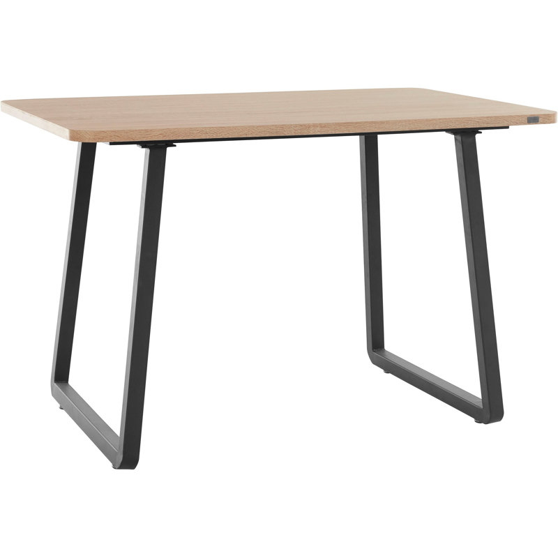 Sharpley Metal Base Dining Table, H75 x L180 x W90cm, Wild Oak