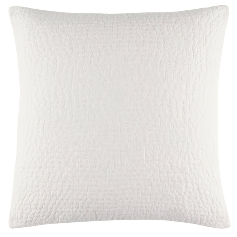 Seychelles Dove White Quilted Sham, Euro, Dove White