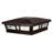 Cambridge Solar Powered Integrated LED Metal Fence Post Cap 6" x 6" with Base Adapter Included-38377937