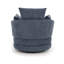 Upholstered Swivel Barrel Chair-1716214139