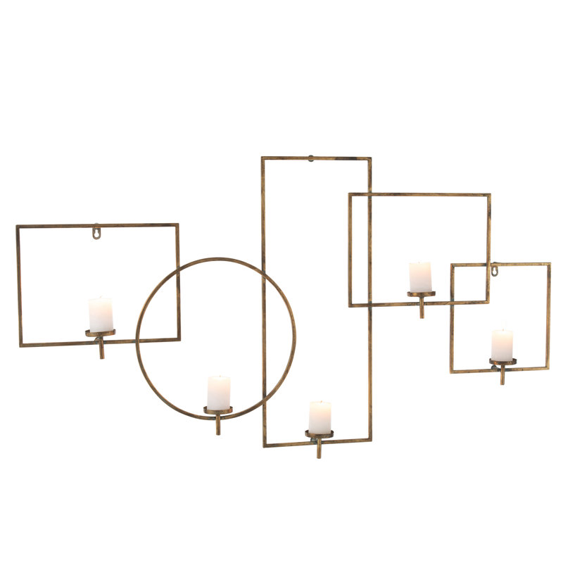 Metal Wall Candelabra, Gold