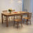Burlywood Rectangular Solid Wood Dining Table-1952173603