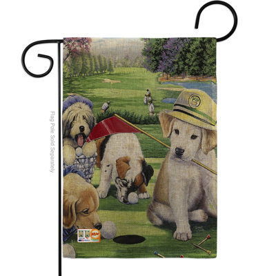 Double Sided 18.5'' H x 13'' W Burlap Animal Garden Flag