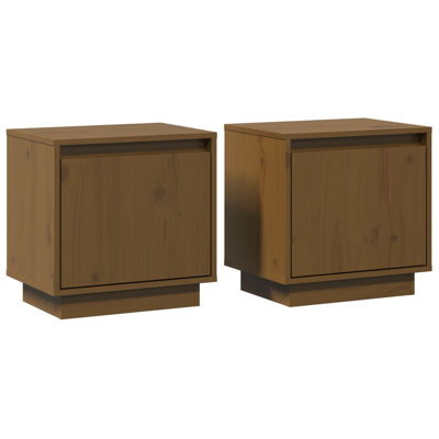 Leunne Solid Wood Bedside Table