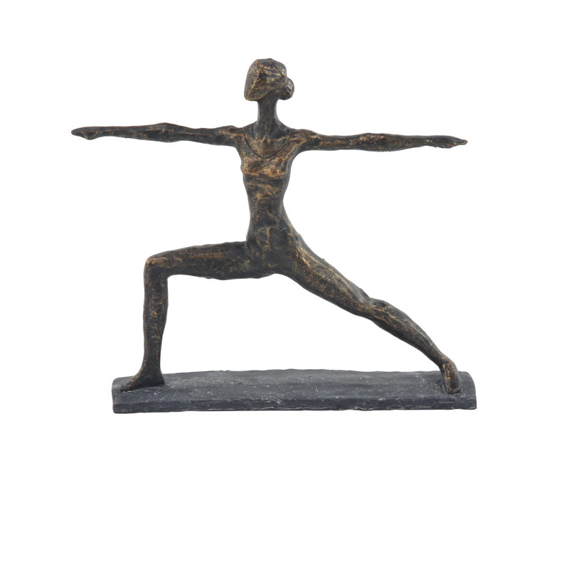 Sculpture en laiton Polystone Yoga